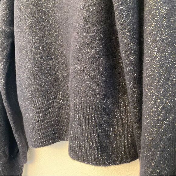 1901 Metallic thread Crop Balloon Sleeve Wool Blend tie back Sweater girls 10/12 - Picture 7 of 7